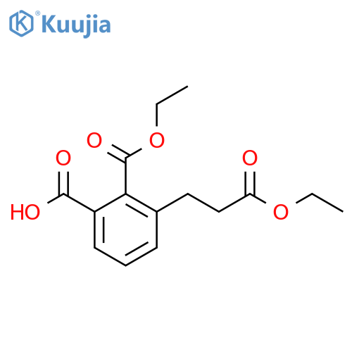 Ethyl 2-carboxy-6-(3-ethoxy-3-oxopropyl)benzoate structure