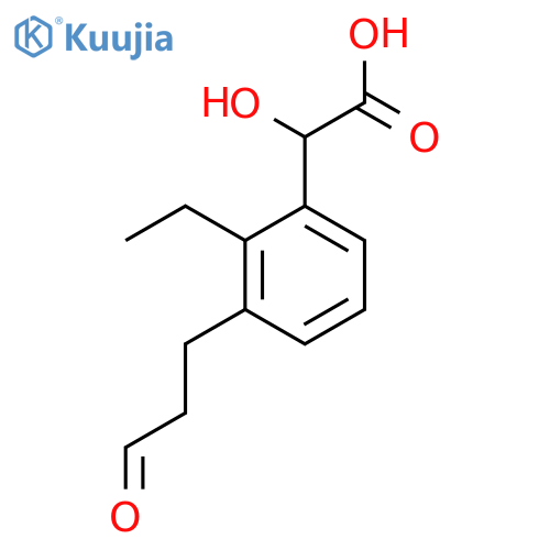 2-Ethyl-3-(3-oxopropyl)mandelic acid structure