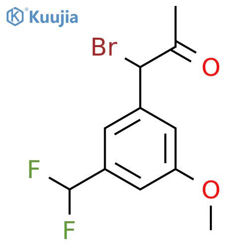1-Bromo-1-(3-(difluoromethyl)-5-methoxyphenyl)propan-2-one structure