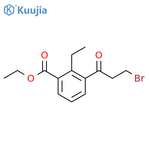 Ethyl 3-(3-bromopropanoyl)-2-ethylbenzoate structure