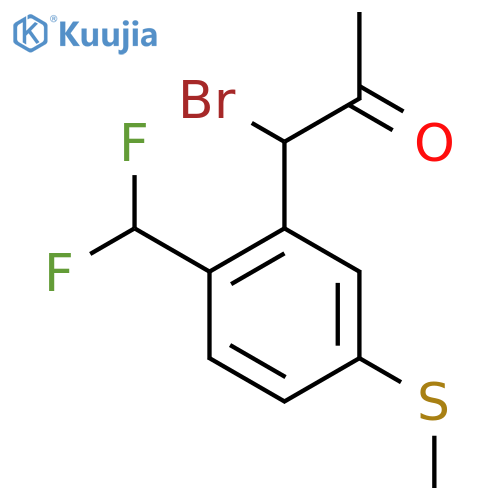 1-Bromo-1-(2-(difluoromethyl)-5-(methylthio)phenyl)propan-2-one structure