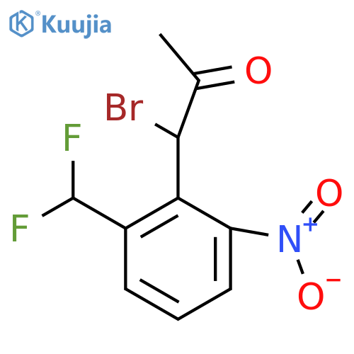 1-Bromo-1-(2-(difluoromethyl)-6-nitrophenyl)propan-2-one structure