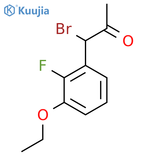 1-Bromo-1-(3-ethoxy-2-fluorophenyl)propan-2-one structure