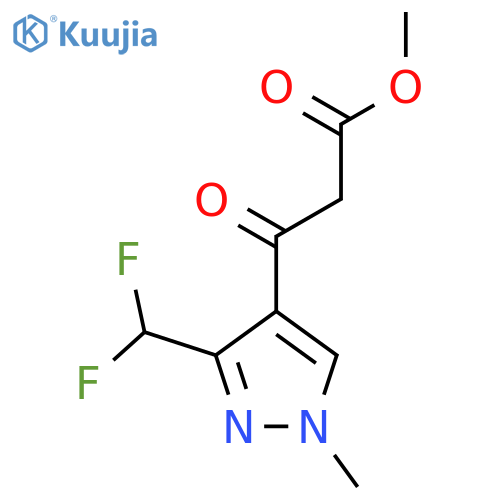 Methyl 3-(3-(difluoromethyl)-1-methyl-1H-pyrazol-4-yl)-3-oxopropanoate structure