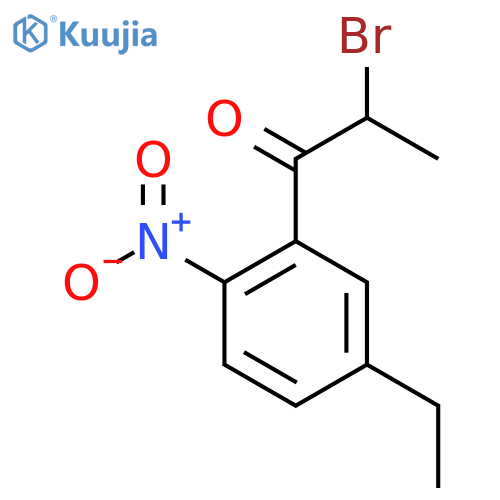 2-Bromo-1-(5-ethyl-2-nitrophenyl)propan-1-one structure