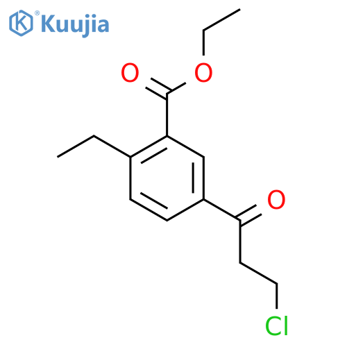 Ethyl 5-(3-chloropropanoyl)-2-ethylbenzoate structure