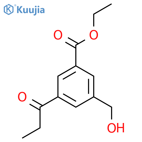 Ethyl 3-(hydroxymethyl)-5-propionylbenzoate structure