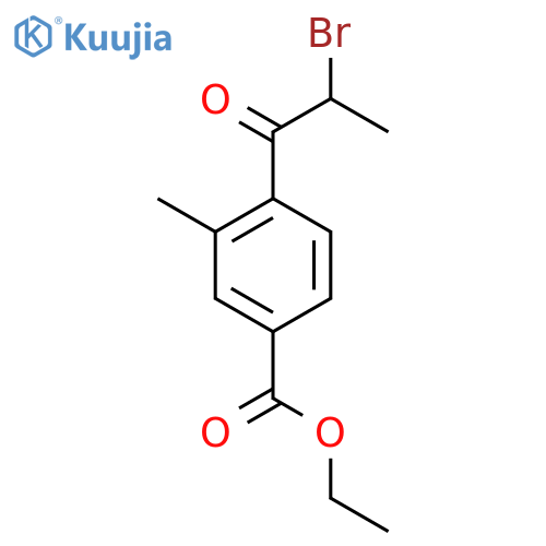 Ethyl 4-(2-bromopropanoyl)-3-methylbenzoate structure