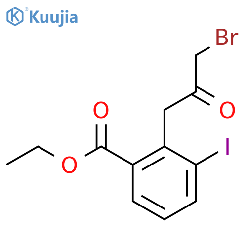 Ethyl 2-(3-bromo-2-oxopropyl)-3-iodobenzoate structure