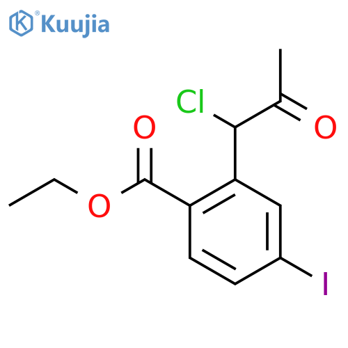 Ethyl 2-(1-chloro-2-oxopropyl)-4-iodobenzoate structure