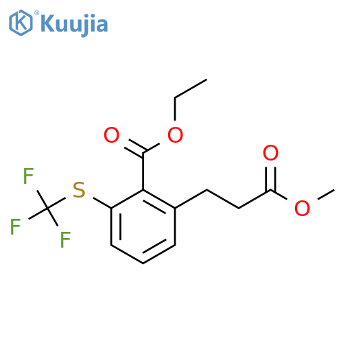 Ethyl 2-(3-methoxy-3-oxopropyl)-6-(trifluoromethylthio)benzoate structure