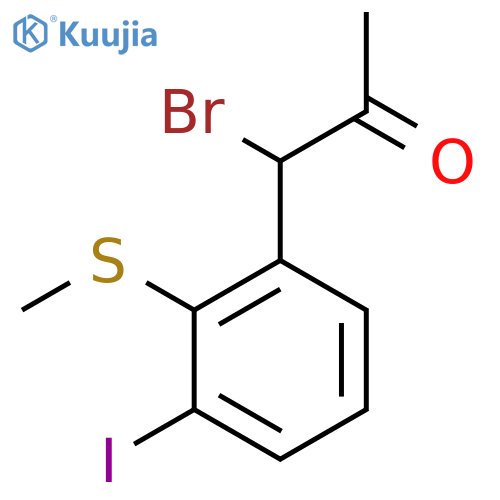 1-Bromo-1-(3-iodo-2-(methylthio)phenyl)propan-2-one structure