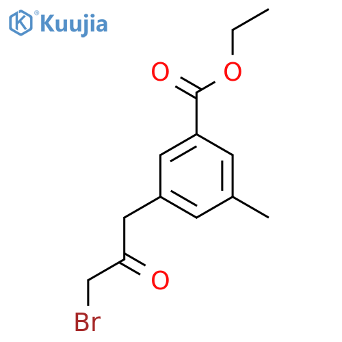Ethyl 3-(3-bromo-2-oxopropyl)-5-methylbenzoate structure