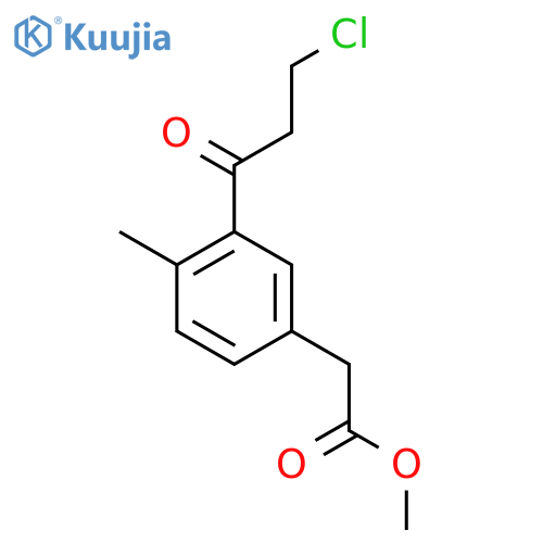 Methyl 3-(3-chloropropanoyl)-4-methylphenylacetate structure