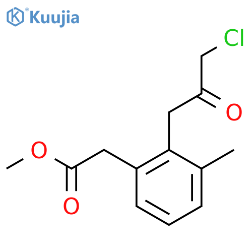 Methyl 2-(3-chloro-2-oxopropyl)-3-methylphenylacetate structure