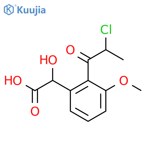 2-(2-Chloropropanoyl)-3-methoxymandelic acid structure