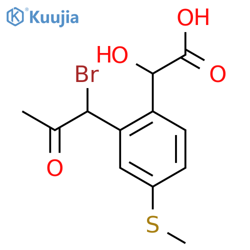 2-(1-Bromo-2-oxopropyl)-4-(methylthio)mandelic acid structure