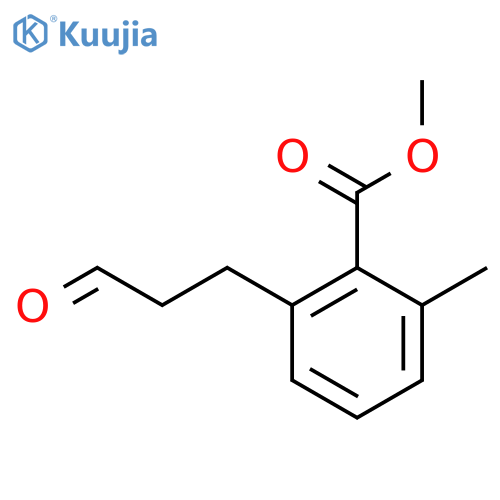 Methyl 2-methyl-6-(3-oxopropyl)benzoate structure