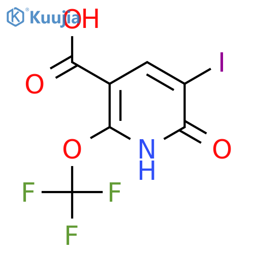 2-Hydroxy-3-iodo-6-(trifluoromethoxy)pyridine-5-carboxylic acid structure