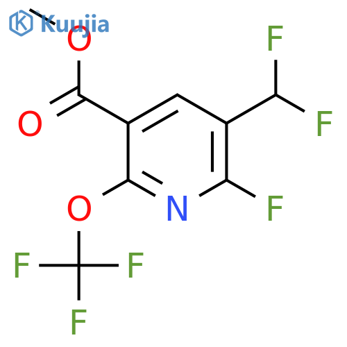 Methyl 3-(difluoromethyl)-2-fluoro-6-(trifluoromethoxy)pyridine-5-carboxylate structure
