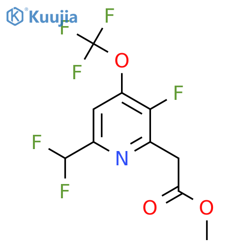 Methyl 6-(difluoromethyl)-3-fluoro-4-(trifluoromethoxy)pyridine-2-acetate structure