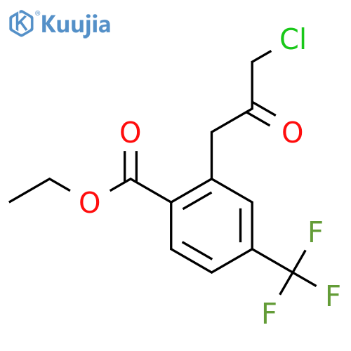 Ethyl 2-(3-chloro-2-oxopropyl)-4-(trifluoromethyl)benzoate structure