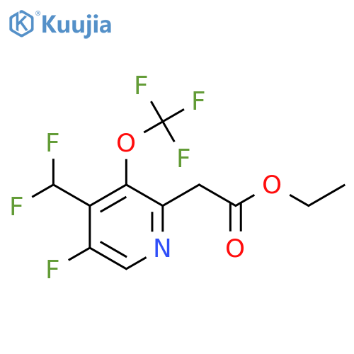 Ethyl 4-(difluoromethyl)-5-fluoro-3-(trifluoromethoxy)pyridine-2-acetate structure