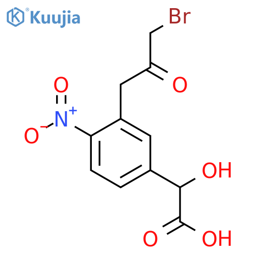 3-(3-Bromo-2-oxopropyl)-4-nitromandelic acid structure