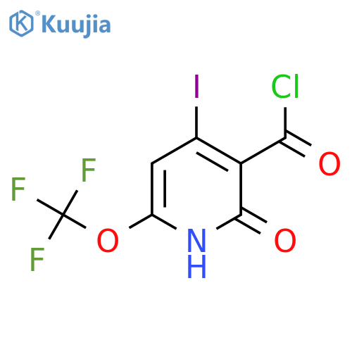 2-Hydroxy-4-iodo-6-(trifluoromethoxy)pyridine-3-carbonyl chloride structure