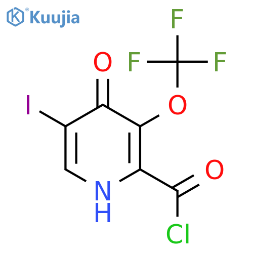 4-Hydroxy-5-iodo-3-(trifluoromethoxy)pyridine-2-carbonyl chloride structure
