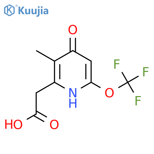 4-Hydroxy-3-methyl-6-(trifluoromethoxy)pyridine-2-acetic acid structure
