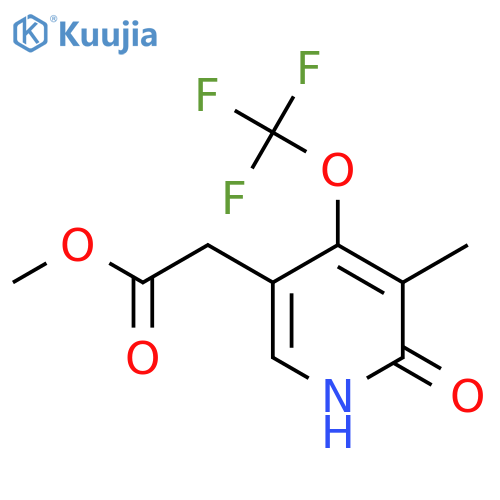 Methyl 2-hydroxy-3-methyl-4-(trifluoromethoxy)pyridine-5-acetate structure