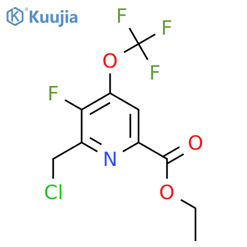 Ethyl 2-(chloromethyl)-3-fluoro-4-(trifluoromethoxy)pyridine-6-carboxylate structure