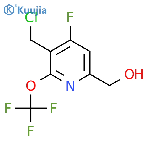 3-(Chloromethyl)-4-fluoro-2-(trifluoromethoxy)pyridine-6-methanol structure