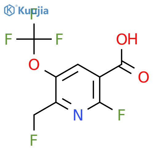 2-Fluoro-6-(fluoromethyl)-5-(trifluoromethoxy)pyridine-3-carboxylic acid structure