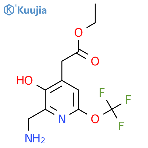 Ethyl 2-(aminomethyl)-3-hydroxy-6-(trifluoromethoxy)pyridine-4-acetate structure