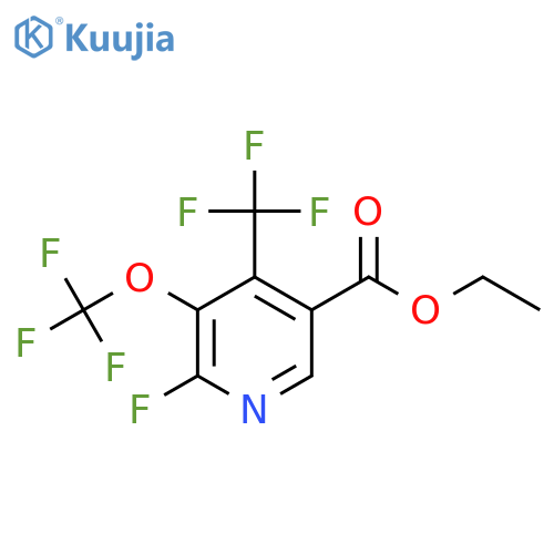 Ethyl 2-fluoro-3-(trifluoromethoxy)-4-(trifluoromethyl)pyridine-5-carboxylate structure