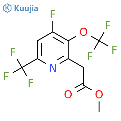 Methyl 4-fluoro-3-(trifluoromethoxy)-6-(trifluoromethyl)pyridine-2-acetate structure