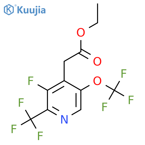 Ethyl 3-fluoro-5-(trifluoromethoxy)-2-(trifluoromethyl)pyridine-4-acetate structure