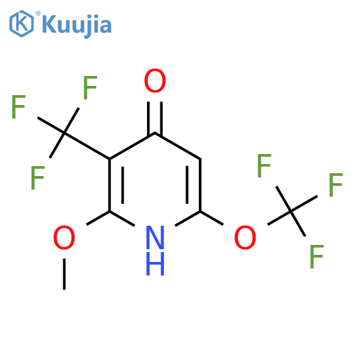4-Hydroxy-2-methoxy-6-(trifluoromethoxy)-3-(trifluoromethyl)pyridine structure
