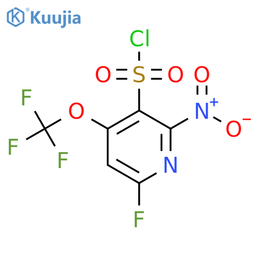6-Fluoro-2-nitro-4-(trifluoromethoxy)pyridine-3-sulfonyl chloride structure