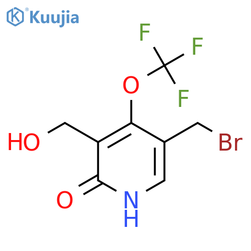5-(Bromomethyl)-2-hydroxy-4-(trifluoromethoxy)pyridine-3-methanol structure