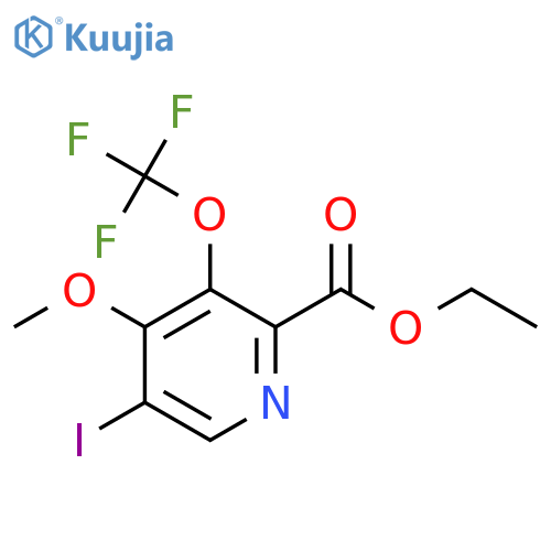 Ethyl 5-iodo-4-methoxy-3-(trifluoromethoxy)pyridine-2-carboxylate structure