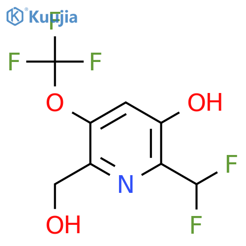 2-(Difluoromethyl)-3-hydroxy-5-(trifluoromethoxy)pyridine-6-methanol structure