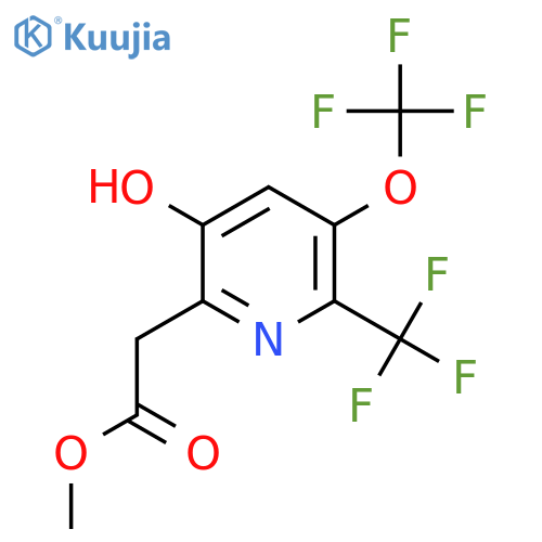Methyl 3-hydroxy-5-(trifluoromethoxy)-6-(trifluoromethyl)pyridine-2-acetate structure