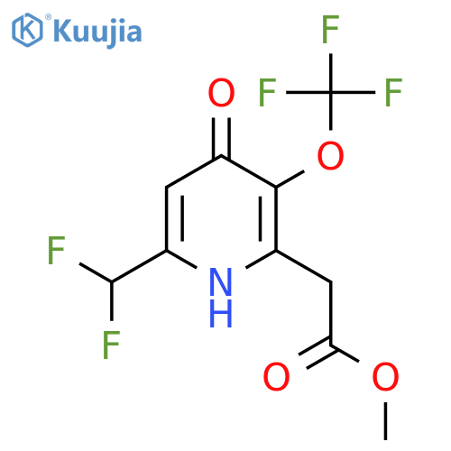 Methyl 6-(difluoromethyl)-4-hydroxy-3-(trifluoromethoxy)pyridine-2-acetate structure