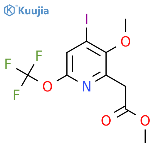 Methyl 4-iodo-3-methoxy-6-(trifluoromethoxy)pyridine-2-acetate structure