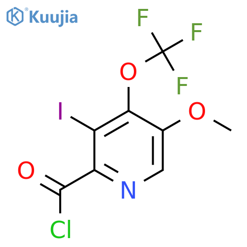 3-Iodo-5-methoxy-4-(trifluoromethoxy)pyridine-2-carbonyl chloride structure