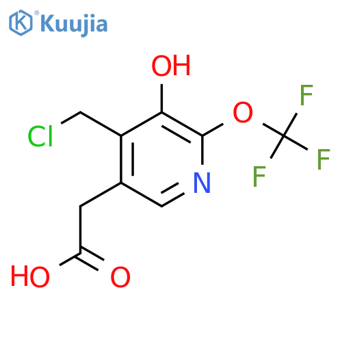 4-(Chloromethyl)-3-hydroxy-2-(trifluoromethoxy)pyridine-5-acetic acid structure