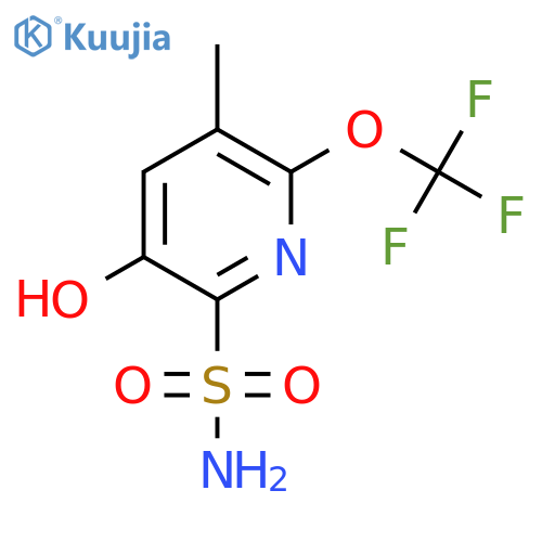 3-Hydroxy-5-methyl-6-(trifluoromethoxy)pyridine-2-sulfonamide structure